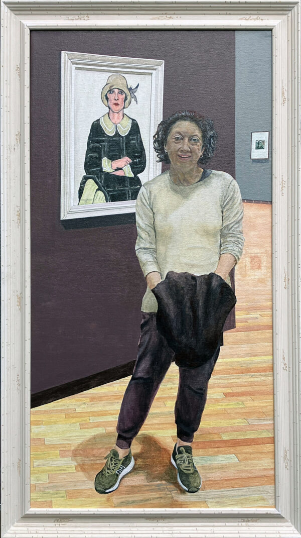 Fiona Morgan, Portrait of the artist's wife in the gallery (Two Flappers)